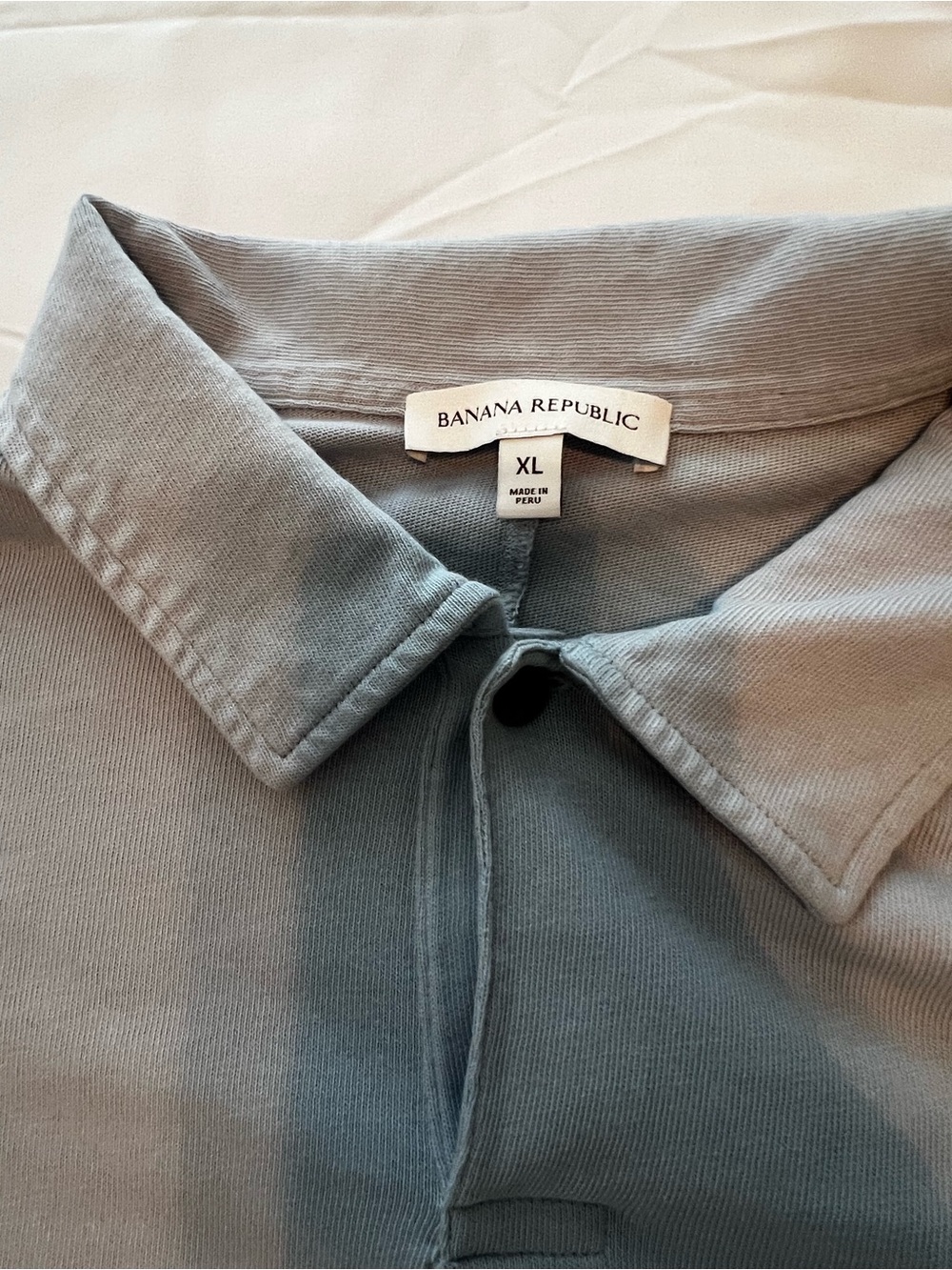 Banana Republic Gray Long-Sleeve Polo Shirt - Picture 2 of 6